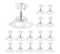 PXBSNB Lot de 15 ventouses en plastique transparent de 40 mm avec filetage M4 et écrou moleté, crochets à ventouse extra puissants pour fenêtre, mur, porte, verre et autres suspensions plates lisses