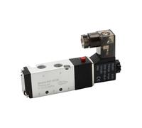 PXQCHAVLN Électrovanne pneumatique à Air 1/8, 4V110-06, vanne pneumatique, Port à 5 Voies, 2 Positions, vannes magnétiques électriques pneumatiques à gaz, DC12V 24V 110V 220V, 1 pièce(4v110-06,AC110)