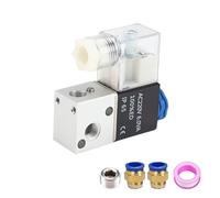 PXQCHAVLN Valve de compresseur d'air 3V1-M5 3V1-06 AC110V AC220V DC12V 24V, 1/8 "NC, électrovanne pneumatique en Aluminium normalement fermée(Only 3V1-M5,AC220V)
