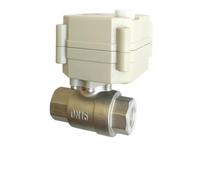 PXQCHAVLN Vanne électrique 1/2 ''DC/AC9V-24V 3/7 Fils, Grue motorisée, Filetage NPT/BSP DN15 avec Commande Manuelle for Agua, Brassage, plomberie