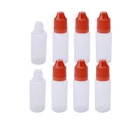 Pxyelec Lot de 10 flacons compte-gouttes vides en plastique avec bouchon de sécurité enfant Rouge 15 ml