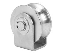 Pyanegn Roulements de Roue à Rouleaux de 2 Pouces Roues de Poulie à Gorge en U Roue RainuréE Robuste et DéTachable pour la Manutention et le DéPlacement de MatéRiaux