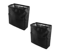 PYBYCEGNZK Poubelle De Voiture Organisateur Multifonctionnel De Dossier Siège Voiture Sac Isotherme Et Poubelle Isolé Poche Rangement Étanche Poubelles Véhicule(2pcs black)
