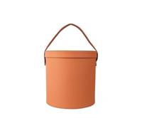 PYBYCEGNZK Poubelle De Voiture Poubelle Voiture Ronde En Cuir Pour Véhicule Pour Mini Avec Couvercle Boîte Rangement Suspendue À L'arrière Du Siège Poubelles Véhicule(Orange box)