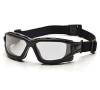 Pyramex I-Force Lunettes anti-buée à double volet avec monture noire et verres transparents