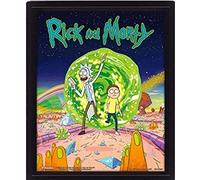 Pyramid Cadre Mural Rick and Morty 3D Lenticulaire Portal, 20cm x 24cm EPPL71251 Taille Unique Multicolore