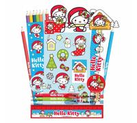 PYRAMID Calendrier de l'Avent Hello Kitty - Papeterie - Calendrier de l'Avent avec 24 cases et surprises - Activités à découper - 35x25x3 cm