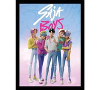 Pyramid International Affiche encadrée de collection K-Pop Demon Hunters (Saja Boys) 30 cm x 40 cm, poster mural coloré K-Pop pour la chambre, le salon ou le bureau