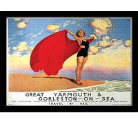 Pyramid International Affiche encadrée GT Yarmouth Souvenirs, Multicolore, 30 x 40 x 1.3 cm