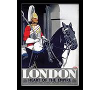 Pyramid International Affiche encadrée London (3) Souvenirs, Multicolore, 30 x 40 x 1.3 cm
