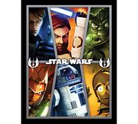 Pyramid International Affiche encadrée Star Wars : Clone Wars édition collector (motif Clone Wars) 30 cm x 40 cm - Produit officiel