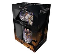 Pyramid International Attaque des Titans Coffret cadeau Tasse en céramique avec sous-verre et porte-clés 325 ml, Taille unique, Tasse à café