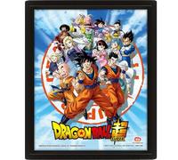Pyramid International - Cadre lenticulaire 3d - Vrai effet de mouvement et de profondeur - Dragon ball super - Fighters z - Idée cadeau anniversaire - 25.5x20.5 - Licence officielle
