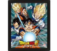 Pyramid International - Cadre lenticulaire 3d - Vrai effet de mouvement et de profondeur - Dragon ball z - Saiyans - Idée cadeau anniversaire - 25.5x20.5 - Licence officielle
