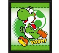 Pyramid International - Cadre lenticulaire 3d - Vrai effet de mouvement et de profondeur - Nintendo - Super Mario - Mario et Yoshi - Idée cadeau anniversaire - 25.5x20.5 - Licence officielle