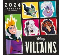 Pyramid International Calendrier 2024 des méchants Disney - Agenda mensuel 30 cm x 30 cm, cadeaux Disney pour femmes, hommes et enfants, calendrier officiel