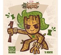 Pyramid International Groot Calendrier 2025 - Le Gardien de la Galaxie de Marvel, Adorable Groot Art, Planificateur 16 mois, Cadeau pour les fans de Marvel