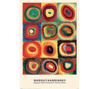 Pyramid International Kandinsky Poster encadré Cercles concentriques 61 cm x 91 cm Taille unique