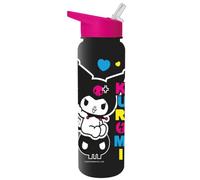 Pyramid International Kuromi Punk Vibes Gourde en plastique 700 ml avec paille en polyéthylène, taille unique