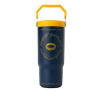 Pyramid International Lord of the Rings - Pichet de 850 ml avec paille et couvercle, corps en acier inoxydable à double paroi, garde votre boisson fraîche, couvercle à vis avec paille en polyéthylène