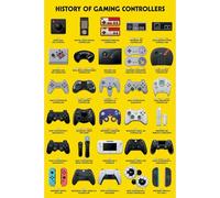 Pyramid International Maxi poster Histoire des manettes de jeu 90 x 60 cm Produit sous licence officielle