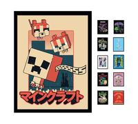 Pyramid International Minecraft (Chibi Comic) Impression collector (encadrée) 30 cm x 40 cm, poster d'art, affiches et impressions, taille unique