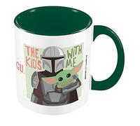 Pyramid International Mug Star Wars : The Mandalorian dans un coffret cadeau (The Kid's with Me) Tasse en céramique 325 ml - Produit officiel, noir