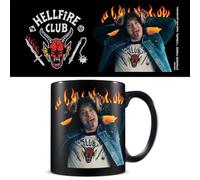 Pyramid International Mug Stranger Things (Design Eddie Hellfire) - Tasse à Café en Céramique Noire 325 ml - Cadeau Officiel
