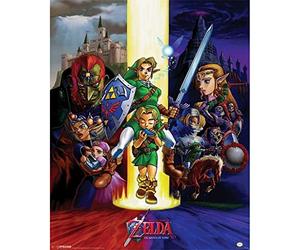 Pyramid International Ocarina Of Time The Legend Of Zelda Mini Poster Plastique/Verre Multicolore 40 x 50 x 1,3 cm