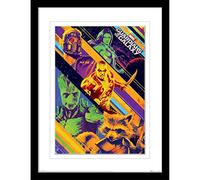 Pyramid International Poster encadré Marvel Les Gardiens de la Galaxie Édition Collector (Collage Bordure Blanche) 30 cm x 40 cm - Produit officiel