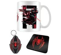 Pyramid International Spider-Man Web Glitch Miles Morales Ensemble de tasses Taille unique Noir/rouge/blanc