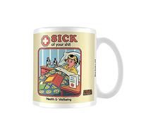Pyramid International Steven Rhodes Sick Of Your Shit Indifférent Mug blanc Céramique