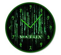 Pyramid International The Matrix Horloge Murale (Code matrique) 25 cm de diamètre - Produit Officiel