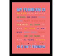Pyramid International The Peach Fuzz Affiche encadrée My Feminism Design 30 cm x 40 cm - Produit officiel