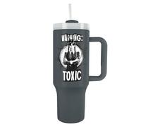 Pyramid International Wednesday Addams Gobelet de 1200 ml avec paille et couvercle, isolation sous vide à double paroi, garde au froid jusqu'à 11 heures, chaud jusqu'à 7 heures, sans BPA, style