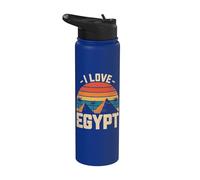 Pyramides vintage I Love Egypt Sunset Stainless Steel Insulated Water Bottle