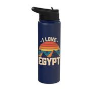Pyramides vintage I Love Egypt Sunset Stainless Steel Insulated Water Bottle