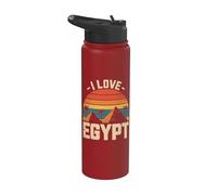 Pyramides vintage I Love Egypt Sunset Stainless Steel Insulated Water Bottle