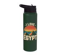 Pyramides vintage I Love Egypt Sunset Stainless Steel Insulated Water Bottle