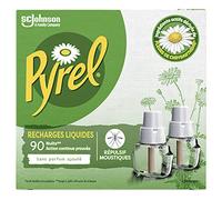 Pyrel® 2 Recharges Pour Diffuseur Électrique Anti Moustiques Liquide, 90 Nuits, 2 X 32 ml