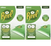 PYREL PIÈGE CAFARDS ET POISSONS D'ARGENT - SANS INSECTICIDES - Jusqu'à 2 Mois de Protection - 5 Pièges (Lot de 2)