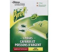PYREL - Pièges Anti-cafards et Poisson d'argent - Sans insecticide - Actif alimentaire intégré dans la colle