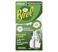 Pyrel Recharge pour Diffuseur Electrique Liquide - Répulsif Moustiques pour Intérieur - Parfum Eucalyptus - 1 Recharge 45 nuits