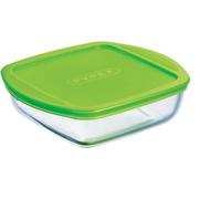 Pyrex 4936458 Cook&store Plat À Four En Verre Carré Avec Avec Couvercle 20x17 Cm