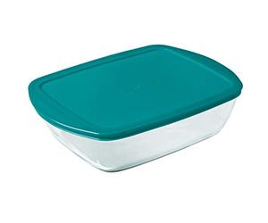 Pyrex 4936461 Cook&store Plat À Four En Verre Rectangulaire Avec Couvercle 28x20 Cm
