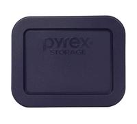 Pyrex 7213-PC 1.9 Cup Dark Blue Rectangle Plastic Food Storage Lid - 4 Pack