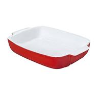 Pyrex 8013093 Signature Plat à Four Rectangulaire Rouge en Céramique 35 X 25 cm
