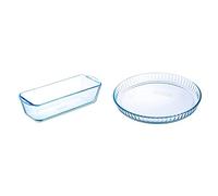 Pyrex - Bake & Enjoy - Moule à Cake en Verre 28 cm & 1040909 Bake & Enjoy Moule à Tarte en verre Ø 31 cm