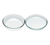 Pyrex - Bake & Enjoy - Moule à Manqué en verre Ø 26 cm & 1040901 Bake & Enjoy Moule à Tarte en verre Ø 25 cm