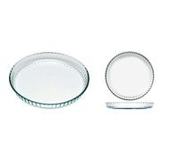 Pyrex Bake & Enjoy Mouleà tarte en verre haute résistance 28 x 28 cm 1,6 l & 1040909 Bake & Enjoy Moule à Tarte en verre Ø 31 cm